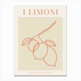 I Limoni - Orange Canvas Print