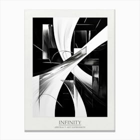 Infinity Abstract Black And White 2 Poster Canvas Print
