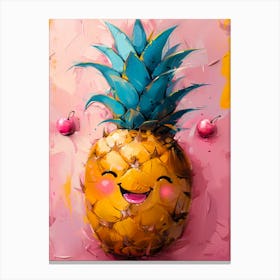 A happy Ananas  Canvas Print
