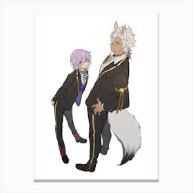 Fox And The Wolf Canvas Print