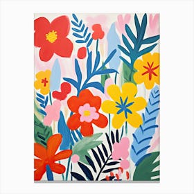 Flowers 55, Matisse style, Floral texture Canvas Print