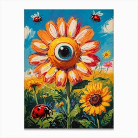 Eye Of The Sunflower Canvas Print