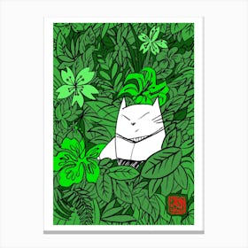 Momoneko Jungle Canvas Print