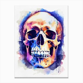 Skull Watercolor Painting 1 Canvas Print