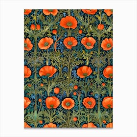 William Morris Poppies 1 Canvas Print