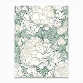 Duchesse De Nemours Peonies 2 Drawing Canvas Print