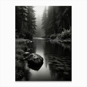 Black And White Forest Canvas Print