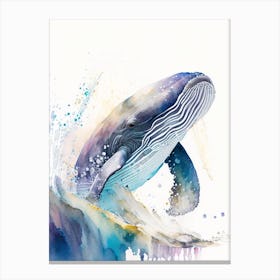 Southern Right Whale Storybook Watercolour  (3) Canvas Print