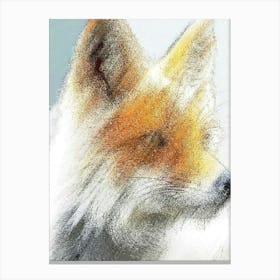 Fox Greeting Card Canvas Print