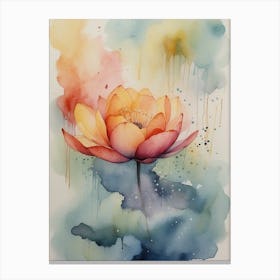 Lotus Painting Canvas Print