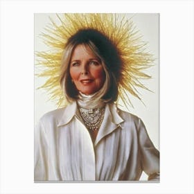 Diane Keaton Retro Collage Movies Canvas Print