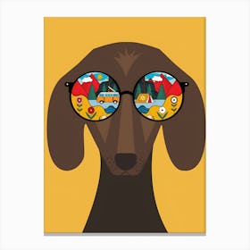 Dog With Sunglasses 1 Canvas Print