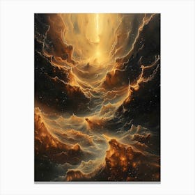 Darkness Bichromatic, Surrealism, Impressionism Canvas Print