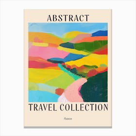 Abstract Travel Collection Poster France 3 Canvas Print