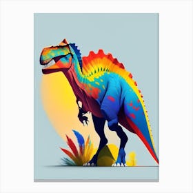 Saltasaurus 1 Primary Colours Dinosaur Canvas Print