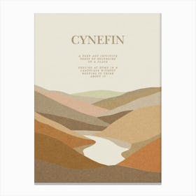 Welsh Landscape Cynefin Inspirational Quote Print Minimalist Wall Art Neutral Boho Decor Canvas Print