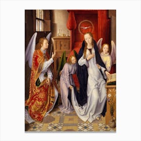 The Annunciation, Hans Memling Canvas Print