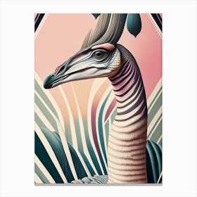 Ornithomimus Pastel Dinosaur Canvas Print