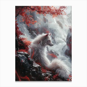 Beautiful Fantasy White Fox 8 Canvas Print