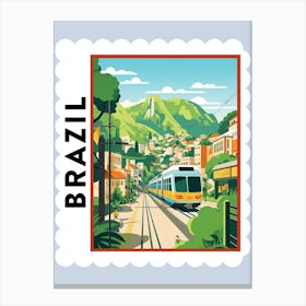 Brazil 2 Travel Stamp Poster Canvas Print