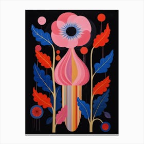 Anemone 1 Hilma Af Klint Inspired Flower Illustration Canvas Print