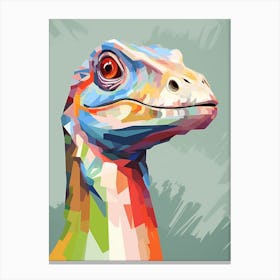 Colourful Dinosaur Dromaeosaurus 6 Canvas Print