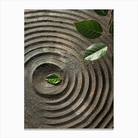 Spiral Sand Art Canvas Print