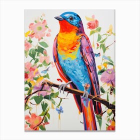 Colourful Bird Painting Swallow 2 Canvas Print