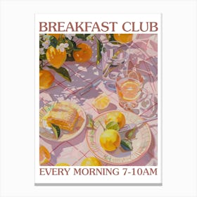 Breakfast Club Lemon Cake 1 Canvas Print