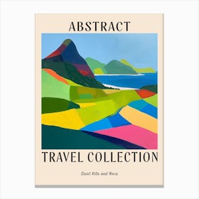 Abstract Travel Collection Poster Saint Kitts And Nevis 1 Canvas Print