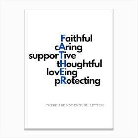 Father Meaning  Canvas Print