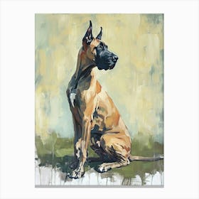 Great Dane Acrylic Painting 1 Canvas Print