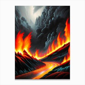 'Burning Road' Canvas Print