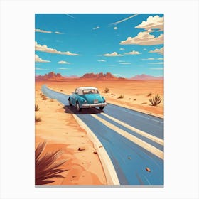 Car On The Road Canvas Print