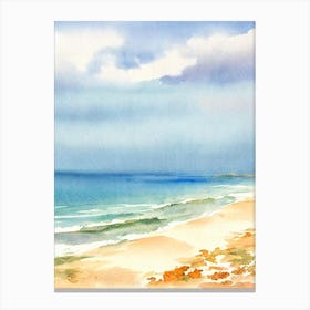 Tanjung Aru Beach 2, Kota Kinabalu, Malaysia Watercolour Canvas Print