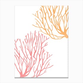Watercolor Coral Canvas Print