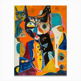 colorful kitty Canvas Print