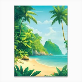 Tropical Beach Landscape 3 Canvas Print