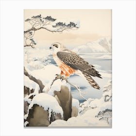 Winter Bird Painting Osprey 4 Canvas Print