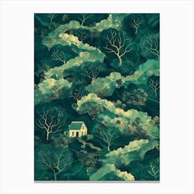 House In The Forest Canvas Print