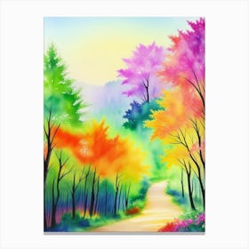 Colorful Forest Path Canvas Print