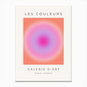 Les Couleurs | 01 - Gradient Orange And Pink Aura Canvas Print