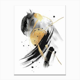 Abstract Black And Gold Painting 61 Canvas Print