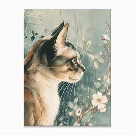 Oriental Shorthair Cat Japanese Illustration 4 Canvas Print