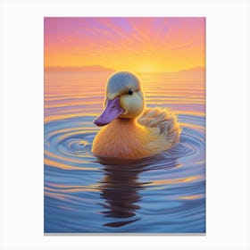 Sunset Duckling 1 Canvas Print