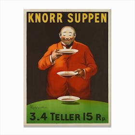 Knorr Soup Poster, Leonetto Cappiello Canvas Print