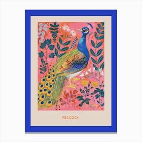 Spring Birds Poster Peacock 7 Canvas Print