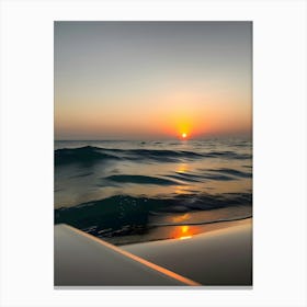 Sunset At The Beach-Reimagined 3 Canvas Print