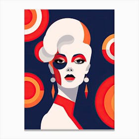 Bold Pop Art American Women Canvas Print