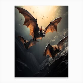 Bat Flying Illustration 4 Canvas Print